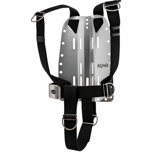 AQOR 3 mm Edelstahl Backplate mit DIR Harness