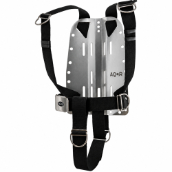 AQOR 3 mm Edelstahl Backplate mit DIR Harness