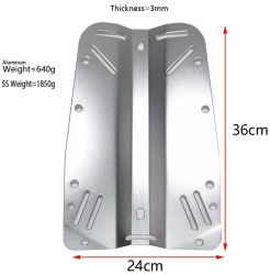 AQOR 3mm Backplate Small Aluminium mit DIR Harness